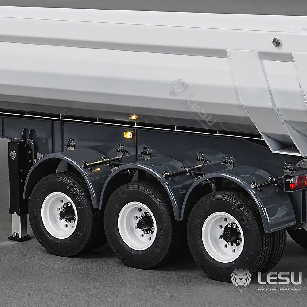 LESU A0045 1/14 Metal Hydraulic RC Semi Dump Trailer Model with Electric Legs for RC Tractor Truck Construction Model Enthusiast