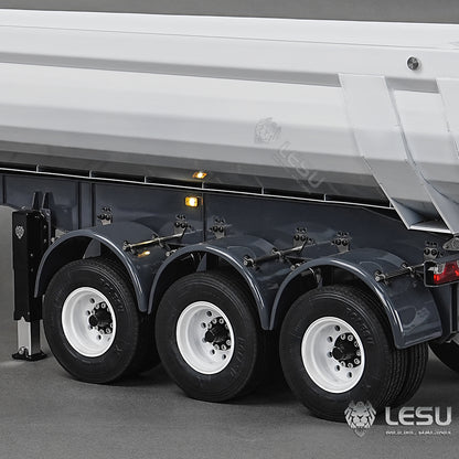 LESU A0045 1/14 Metal Hydraulic RC Semi Dump Trailer Model with Electric Legs for RC Tractor Truck Construction Model Enthusiast