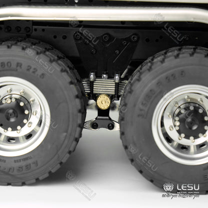 LESU 1/14 Painted and Unassembled 3348 6X6 RC Hydraulic Dumper Cabin Chassis and Car Hopper 3T Sound LED Light Motor
