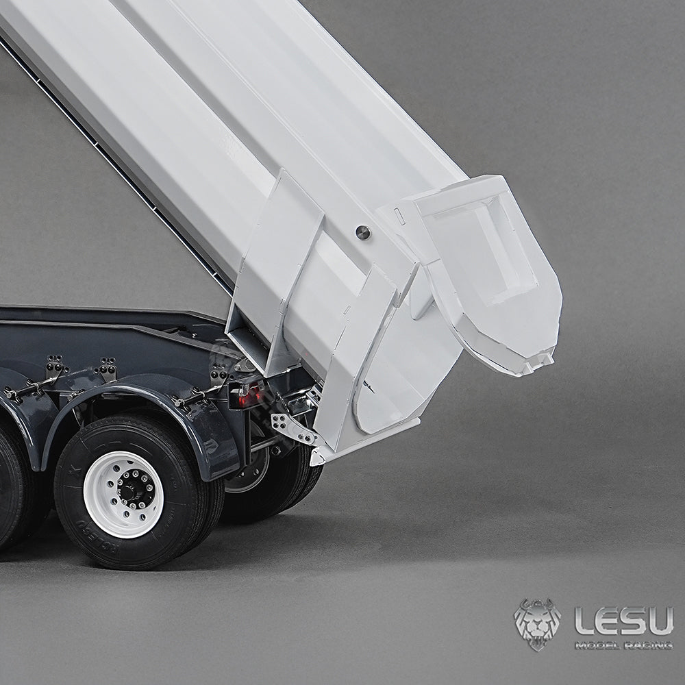 LESU A0045 1/14 Metal Hydraulic RC Semi Dump Trailer Model with Electric Legs for RC Tractor Truck Construction Model Enthusiast