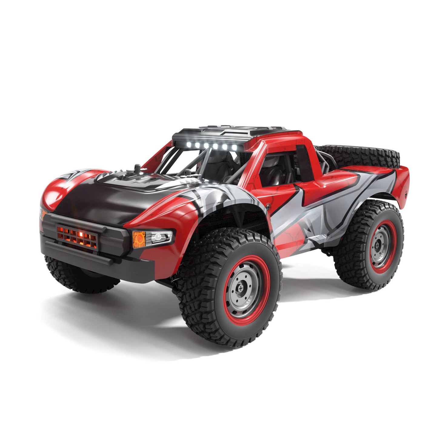 1/14 RC High Speed 48KM/H Off Road Vehicle Electric 4WD Remote Control Car Q130A Carbon Brush Motor 17G Servo LED Lights RTR