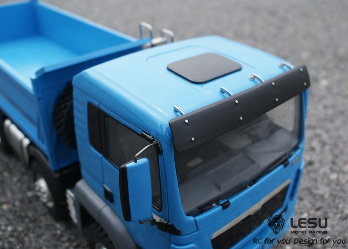 LESU TGS Cabin 1/14 Metal 8x8/6x6 RC Hydraulic Dumper Truck Tipper Vehicle 2 Speed High Torque Gearbox 540 Brushed Motor for RC Model Enthusiasts