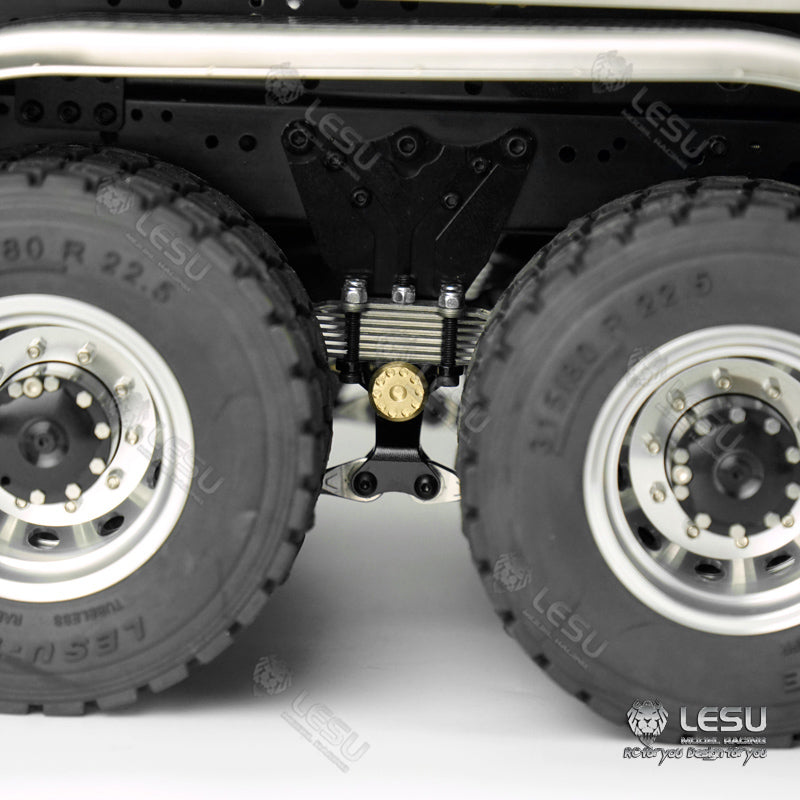 BEST SELLING LESU 1/14 3363 3348 6*6 RC Dump Truck Hydraulic System Valve Pump Metal Cylinder Motor Bcuket W/O Cabin ESC Servo