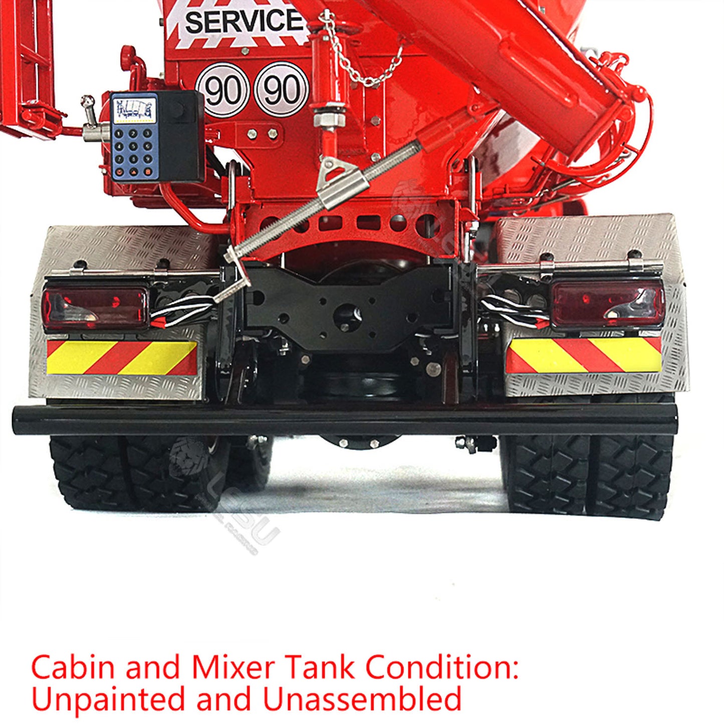 LESU 6x6 Metal 1/14 RC Mixer Truck for Remote Controlled Unpainted Agitating Lorry Concrete Car Model Motor Servo Sound Lights