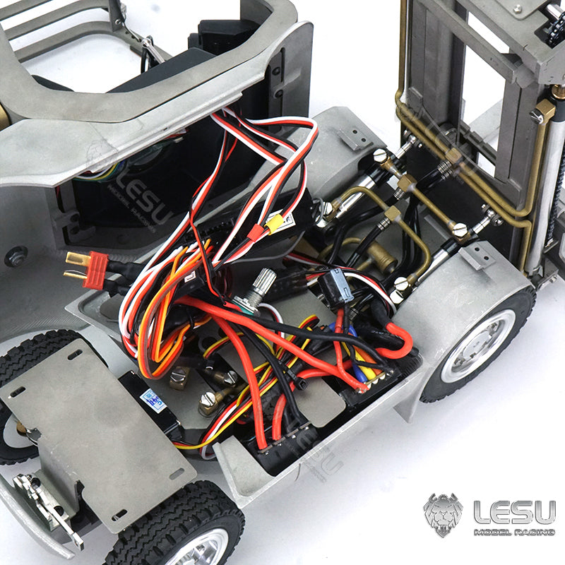 TOUCAN RC HOBBY LESU RC 1/14 Hydraulic forklift Transfer Car Truck Model ESC Motor Light Sound System Metal Front Rear Wheel Hub Toolbox