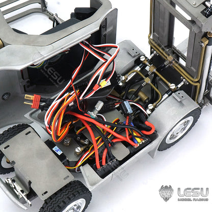 TOUCAN RC HOBBY LESU RC 1/14 Hydraulic forklift Transfer Car Truck Model ESC Motor Light Sound System Metal Front Rear Wheel Hub Toolbox