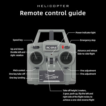 1/48 RC Simulation Helicopter Model C032 UH-1 Remote Control Stunt Aircraft One Click 3D Flip Optical Flow Positioning Gift Toy