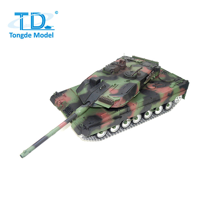 IN STOCK 1/16 Tongde RC Battle Tank German Leopard 2A7 Remote Control Military Panzer Hobby Model 320 Rotation DIY Hobby Model