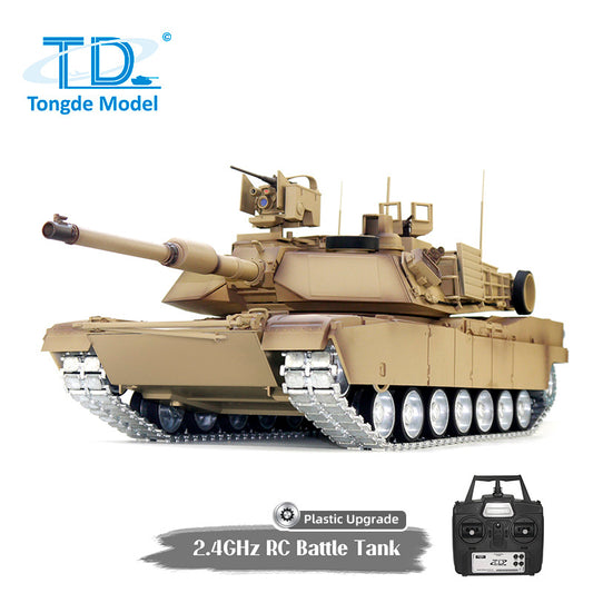 1/16 Tongde RC Infrared Battle Tank Radio Control Panzer M1A2 SEP V2 Abrams Electric Military Tanks 320 Rotation Simulation Model