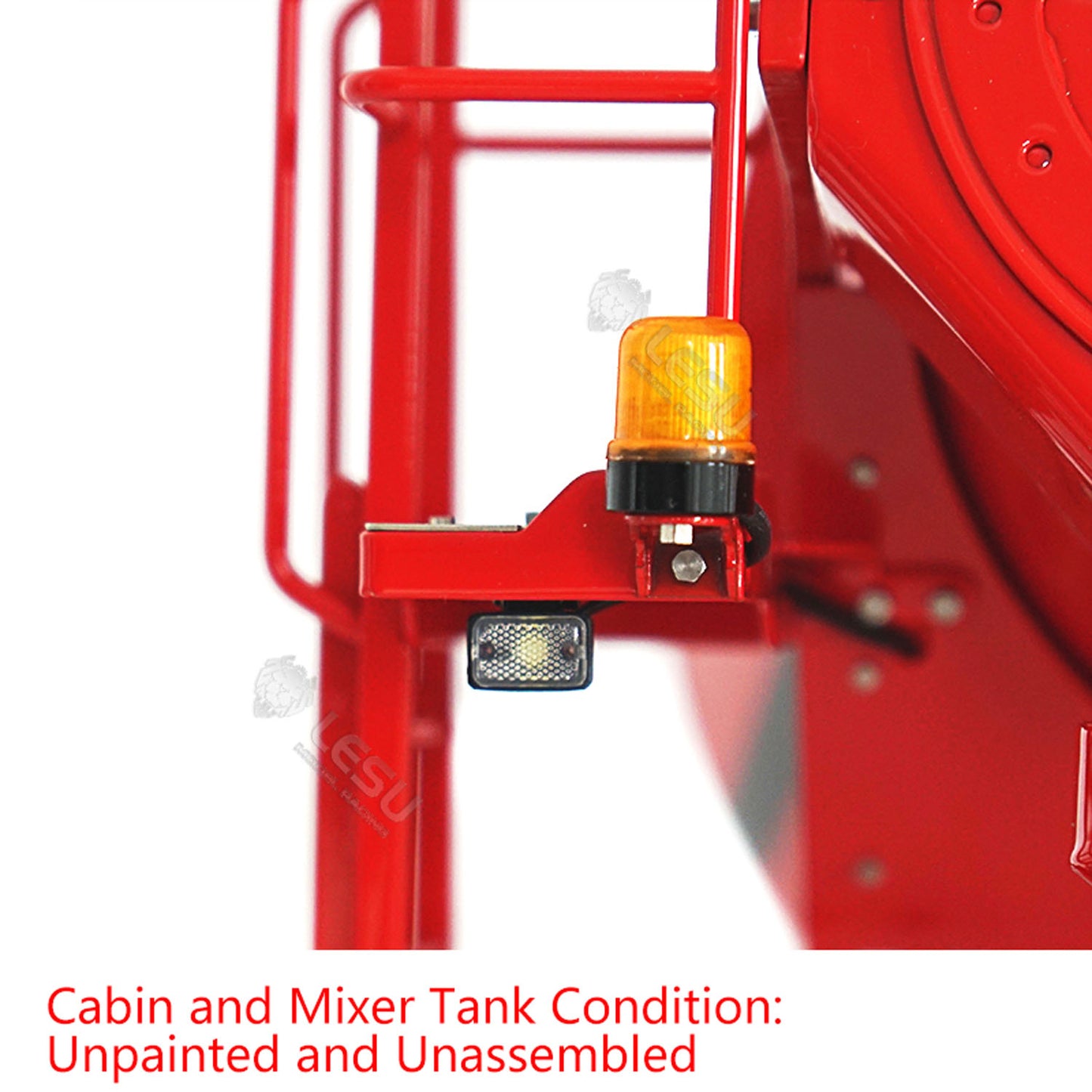 LESU 6x6 Metal 1/14 RC Mixer Truck for Remote Controlled Unpainted Agitating Lorry Concrete Car Model Motor Servo Sound Lights