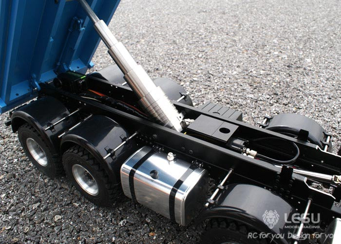 LESU TGS Cabin 1/14 Metal 8x8/6x6 RC Hydraulic Dumper Truck Tipper Vehicle 2 Speed High Torque Gearbox 540 Brushed Motor for RC Model Enthusiasts