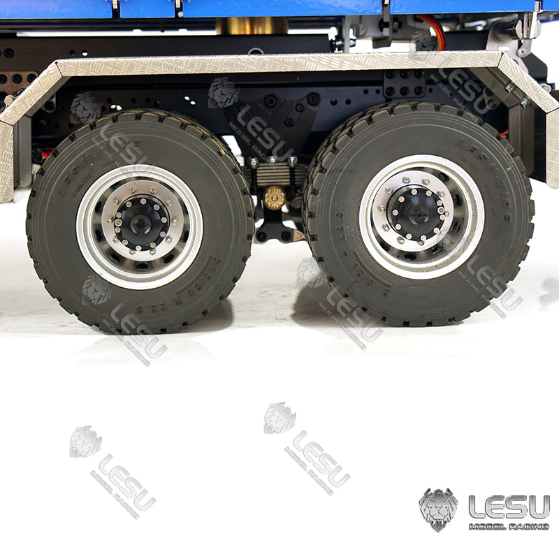 LESU 1/14 Metal Remote Controlled TGS Three-way Transmission Dumper Truck Hydraulic Lights Sound System ESC Servo
