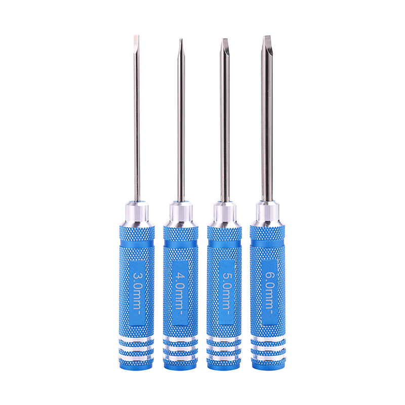 Metal Phillips Flathead Crosshead Slotted Screwdriver Set 3.0mm 4.0mm 5.0mm 6.0mm for 1/14 RC Cars RC Truck Model
