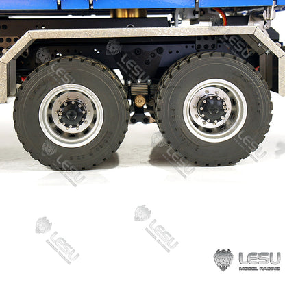 LESU 1/14 Metal Remote Controlled TGS Three-way Transmission Dumper Truck Hydraulic Lights Sound System ESC Servo