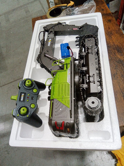 Fast Free Shipping Second Hand US Stock HUINA 593 1/14 RC Excavator Remote Control Digger with 2.4G 28CH Remote Controller for Construction Vehicle Enthusiast