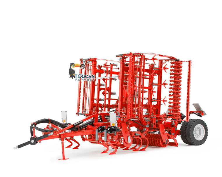 LESU AOUE 1050 Metal 4x4 1/14 RC Tractor Truck Hydraulic Agricultural Vehicles K500 Seedbed Pre-sowing Soil Preparation Machine Frsky XE Lite