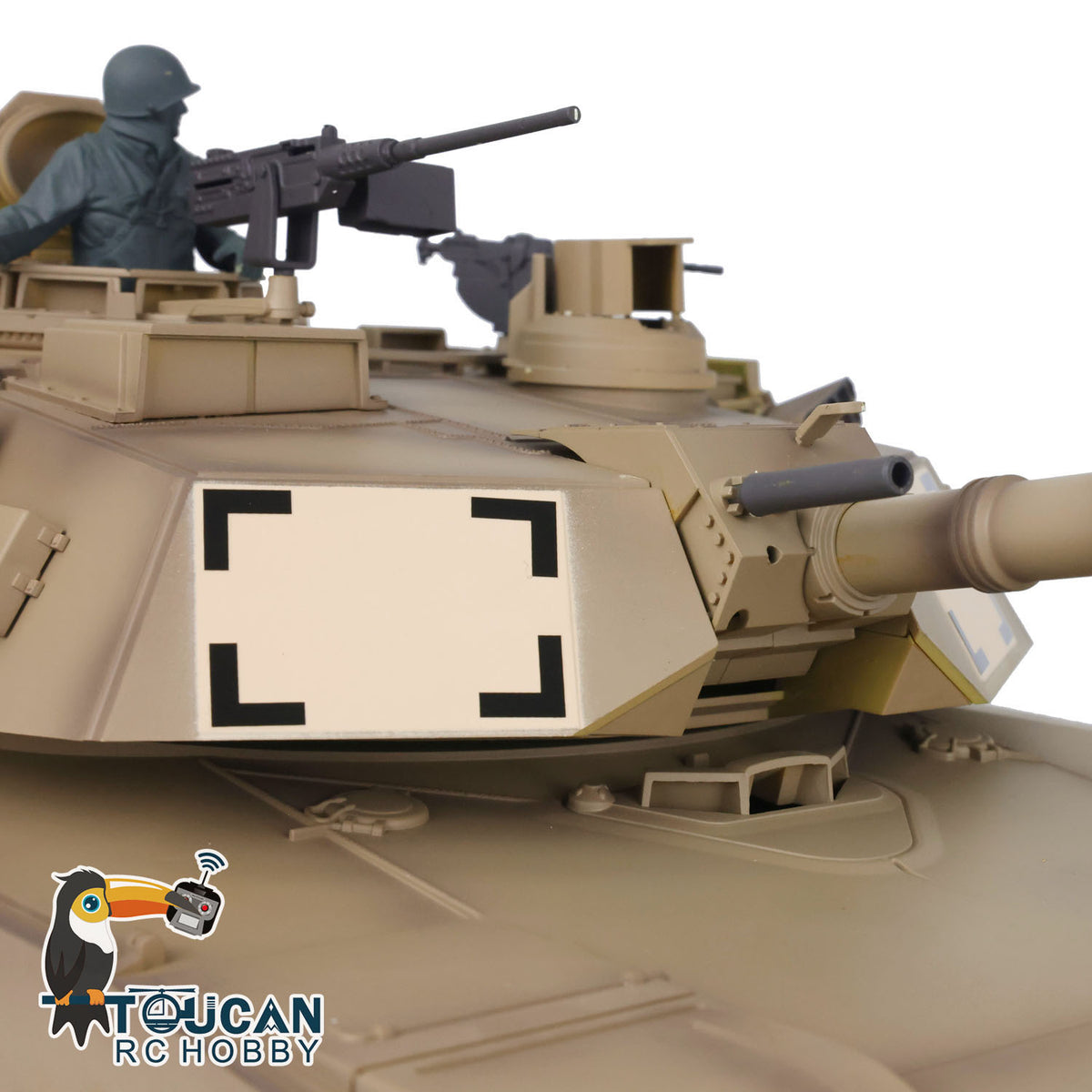 TOUCAN RC HOBBY Heng Long Abrams RC-Panzer 1/16 7.1 3918 ferngesteuertes Kettenfahrzeug mit zu öffnender Luke