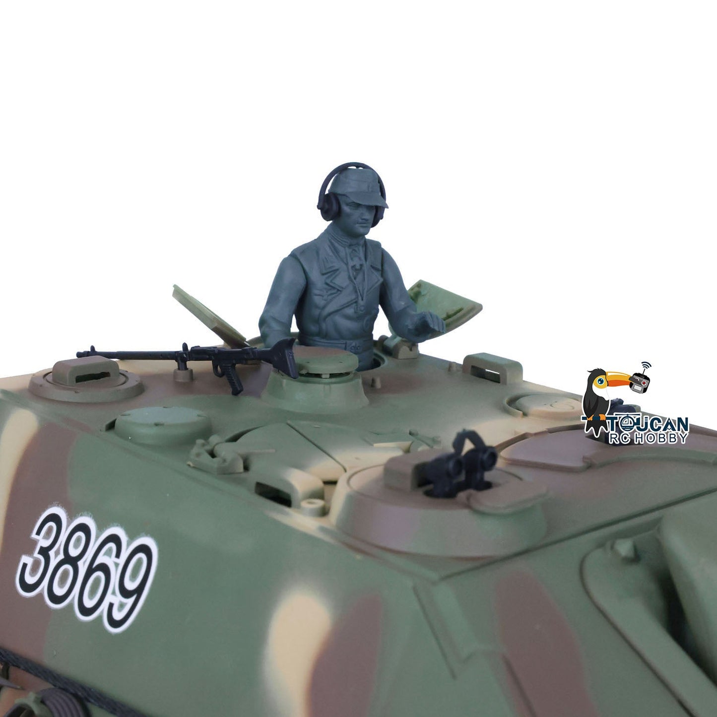 TOUCAN RC HOBBY Henglong 1/16 TK7.0 Plastic German Jadpanther 3869 RTR RC Tank FPV Infrared Combat BB Unit Smoke Steel Gearbox Metal Barrel