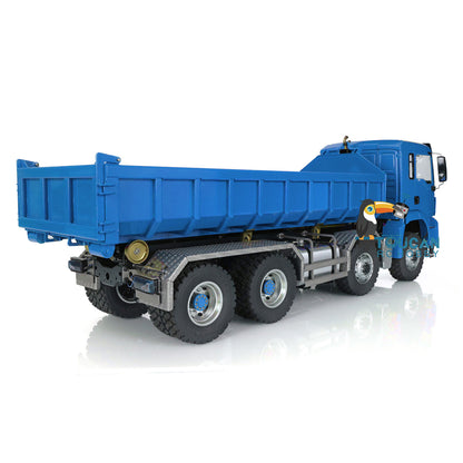 LESU 1/14 8x8 Metal Hydraulic RC Roll On Off Dump Truck 2 Speed Transmission FlySky I6S Radio Controller Sound Light System