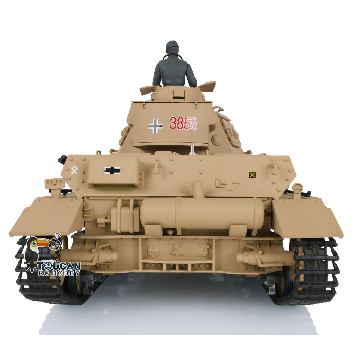 TOUCAN RC HOBBY Henglong 1/16 Plastic TK7.0 3858/3859 German Panzer IV F2 F RTR RC Tank FPV Infrared Comkbat 360 Degrees Turret Smoke BB Steel Driving Gearbox Metal Barrel