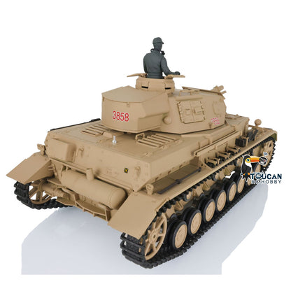 TOUCAN RC HOBBY Heng Long 1/16 TK7.0 Kunststoff deutscher Panzer IV F2 F 3858 3859 RTR RC Panzermodell Infrarot-Kampf 360-Grad-Turm BB-Einheit Rauch Metallrohr