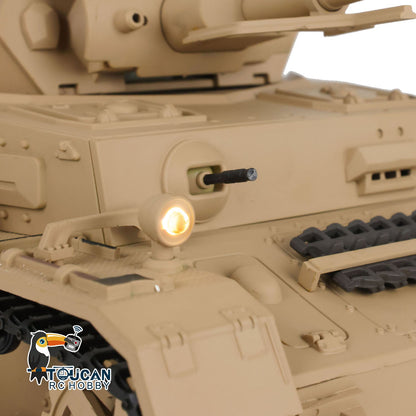 TOUCAN RC HOBBY Heng Long 1/16 TK7.0 Kunststoff deutscher Panzer IV F2 F 3858 3859 RTR RC Panzermodell Infrarot-Kampf 360-Grad-Turm BB-Einheit Rauch Metallrohr