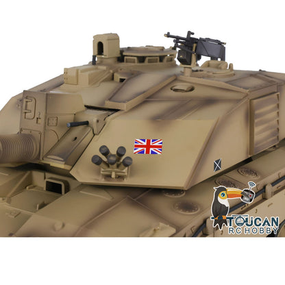 TOUCAN RC HOBBY Henglong 1/16 TK7.0 Promotin British Challenger II 3908 RTR RC Tank 360 Degrees Turret Infrared Combat BB Smoke Metal Sprockets Idlers Wheels Gearbox Tracks