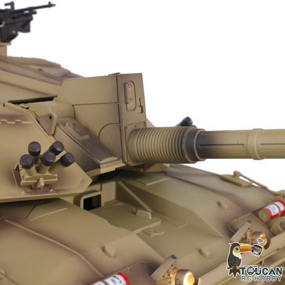 TOUCAN RC HOBBY Ausverkauft US-Lager 2.4G Heng Long 1/16 Maßstab 7.0 Kunststoff-Version Challenger II RTR RC Panzer Funksteuerung 3908 Gelb Ketten-Antriebsräder