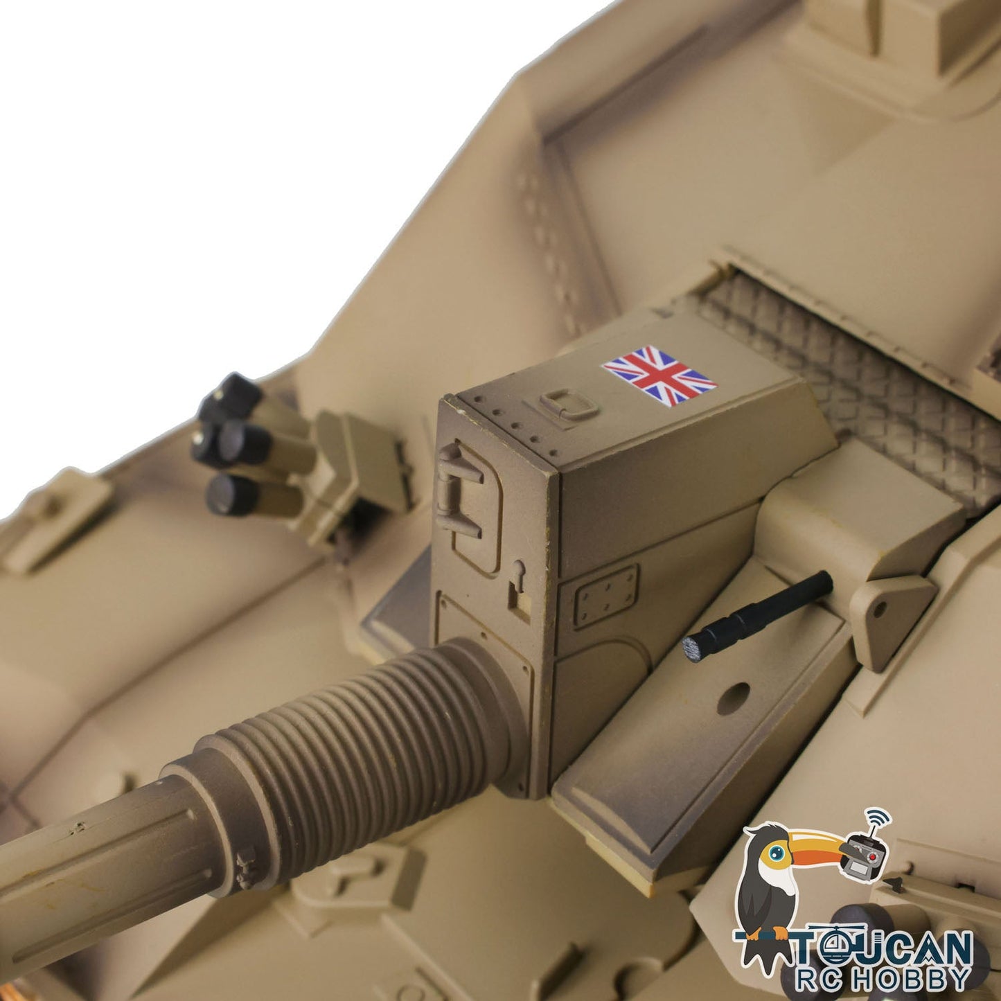 TOUCAN RC HOBBY Henglong 1/16 TK7.0 Promotion British Challenger II 3908 RTR RC Tank 360 Degrees Turret BB IR Smoke Sound Light Metal Sprockets Idlers Wheels