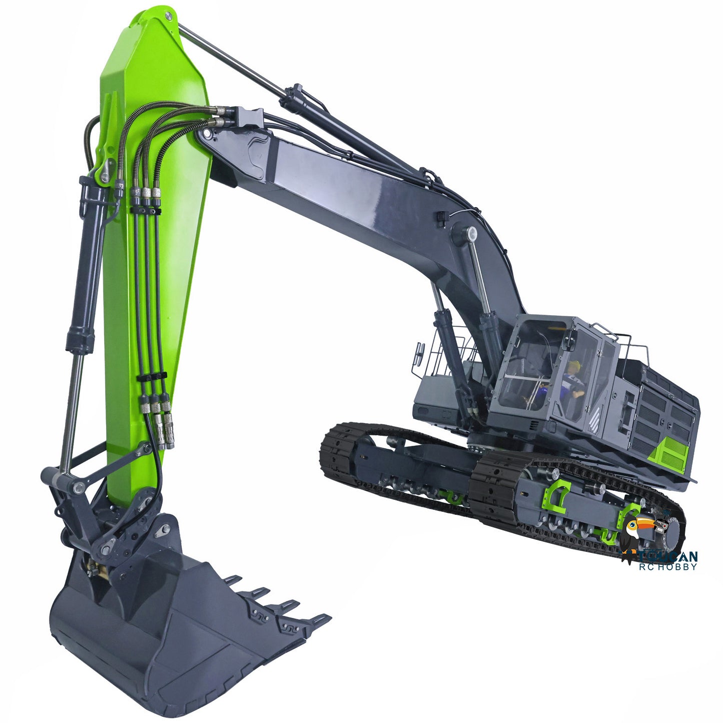 LESU C374F 1/14 Remote Control Metal Hydraulic Excavator Heavy RC Digger Model Sound Smoke Light LCD Screen 6CH Valve Pump Motor