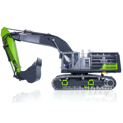 LESU Metal 1/14 RC Heavy Excavator C374F Remote Control Hydraulic Digger Flysky PL18EVLITE Battery Smoke 6CH Valve Quick Coupler