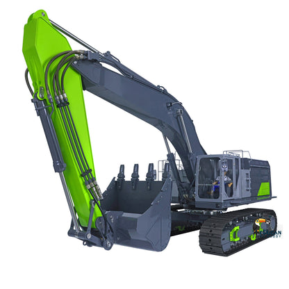 LESU C374F 1/14 Remote Control Metal Hydraulic Excavator Heavy RC Digger Model Sound Smoke Light LCD Screen 6CH Valve Pump Motor