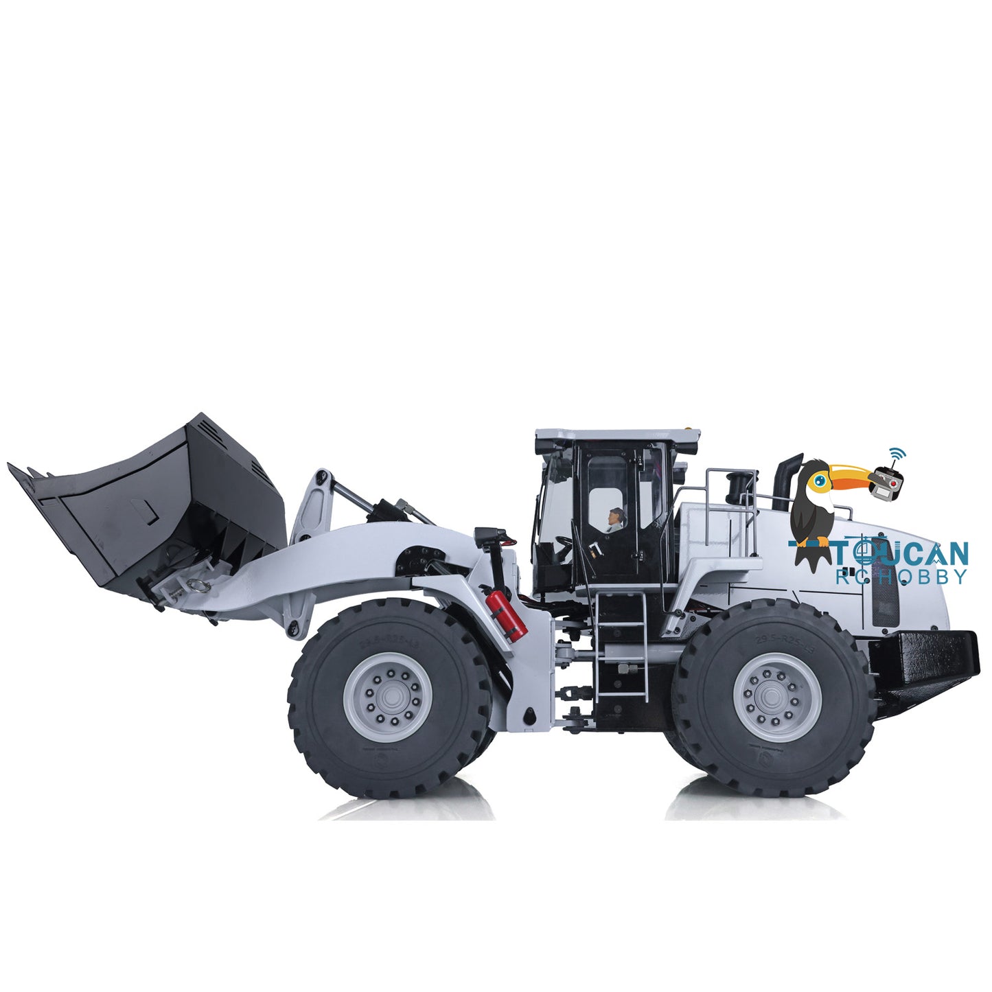 US Stock Metal 1/14 Scale Hydraulic 470 Remote Controlled Loader WA470 Model Ready to Run Construction Vehicle Electric Car 980L Engineering Vehicle ESC Motor Servo Lights Charger