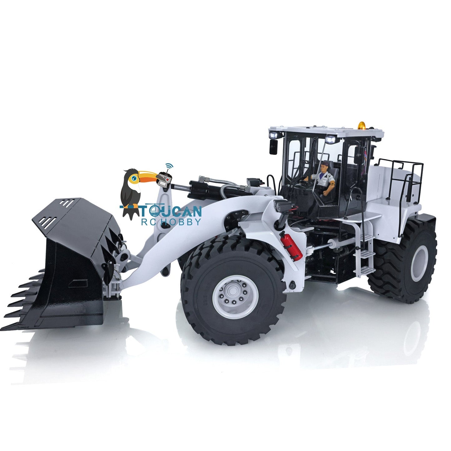 1/14 Scale RC Hydraulic Loader WA470 Metal Construction Vehicle 980L Remote Control Lights Sound Radio System