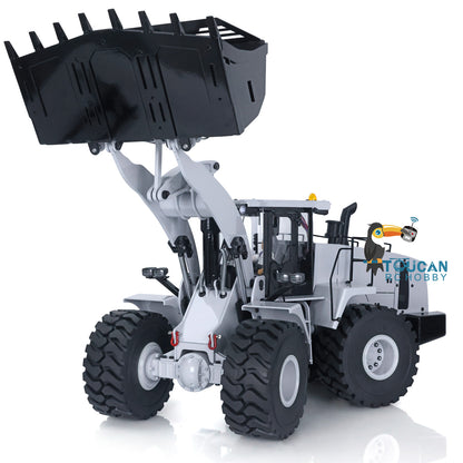 US Stock Metal 1/14 Scale Hydraulic 470 Remote Controlled Loader WA470 Model Ready to Run Construction Vehicle Electric Car 980L Engineering Vehicle ESC Motor Servo Lights Charger