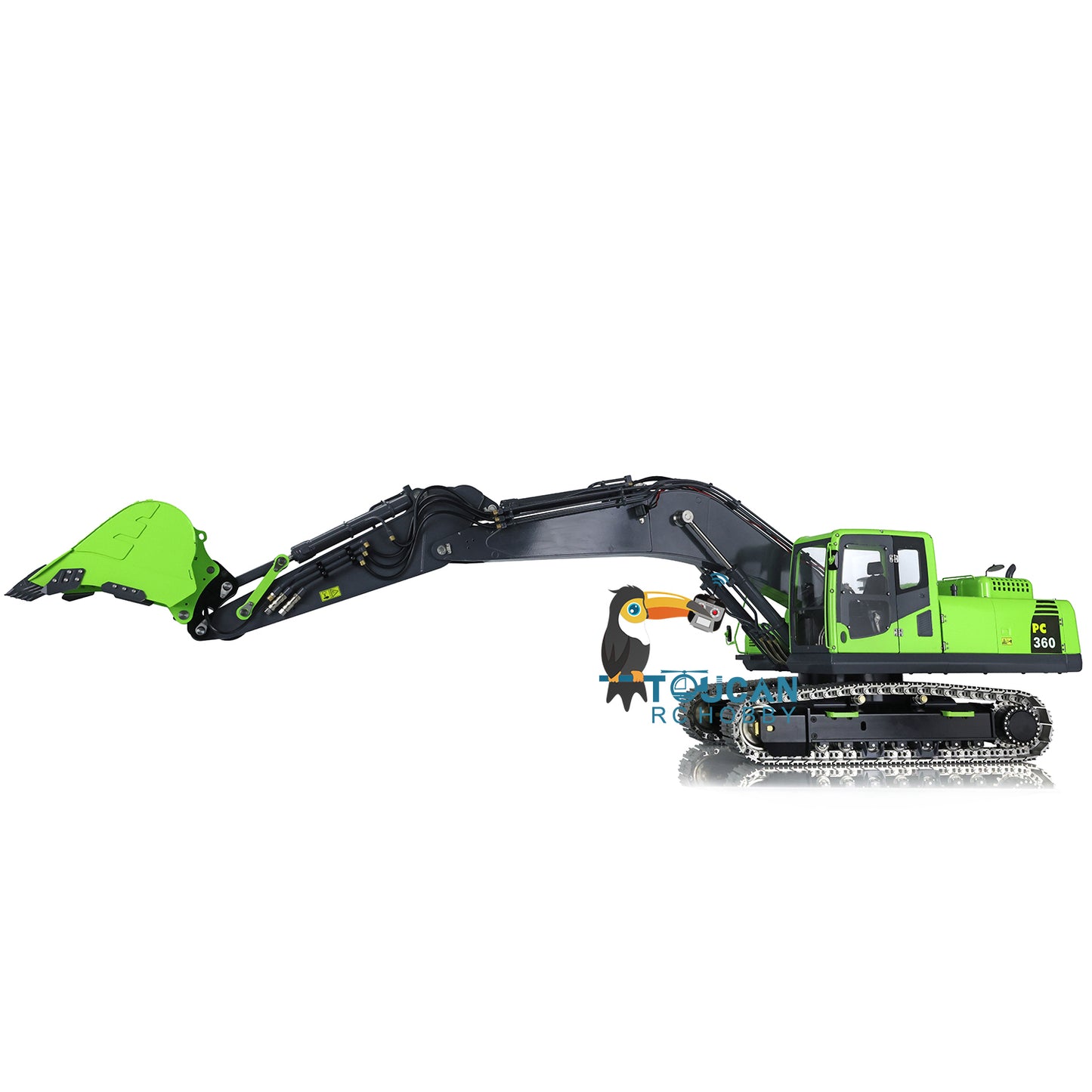 LESU PC360 1/14 Metal RC Excavator B0002 RTR Hydraulic Stainless Steel Digger 8MPa Pump System Grab Grapple Fixed Mount FlySky PL18EV Lite Controller