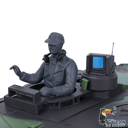 Heng Long 1/16 RC Tank Leopard2A6 7.0 3889 Commander Panoramic Sight Rotating BB Pellets Radio Controller Remote Control Openable Turrent Hatch Infrared Transmitter