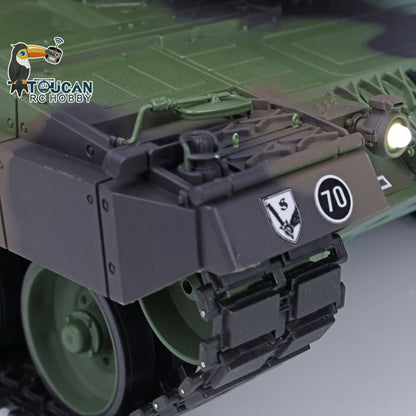 Heng Long 1/16 RC Tank Leopard2A6 7.0 3889 Commander Panoramic Sight Rotating BB Pellets Radio Controller Remote Control Openable Turrent Hatch Infrared Transmitter
