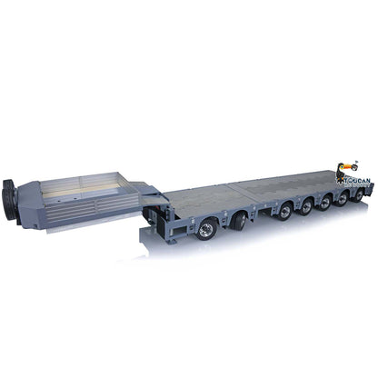 NOOXION 1/14 Broshuis 2+5Axle Metal Heavy Trailer Flat Module for TAMIYA RC Tractor Truck Remote Control Excavator Loader Model