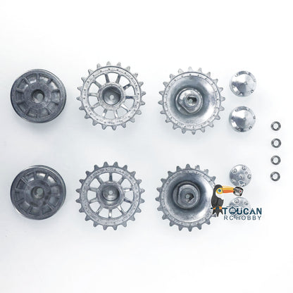 Metal Sprockets Idler 2Rims Road Wheels for 1/16 Heng Long RC Tank Mod ...