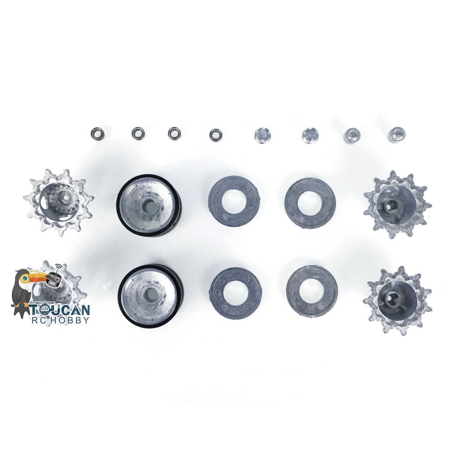 金属鷹 TOUCAN RC HOBBY Metal Sprockets Idler Road Wheels for Heng Long 1/16 R