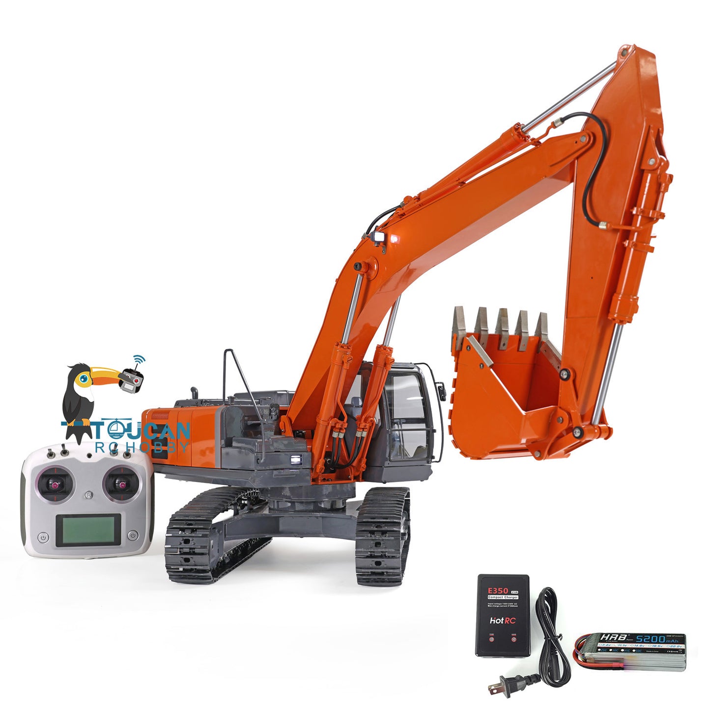 BEST SELLING 360 DIM-H3 1/12 Scale Hydraulic RC Excavator Light System Motor Servo ESC Main Boom Metal Bucket Assembled