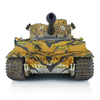 TOUCAN RC HOBBY Henglong 1/16 TK7.0 Plastic German Tiger I Panther RTR RC Tank 3818/3819 360 Degrees Turret Infrared Combat BB Sounds Lights Smoke Model