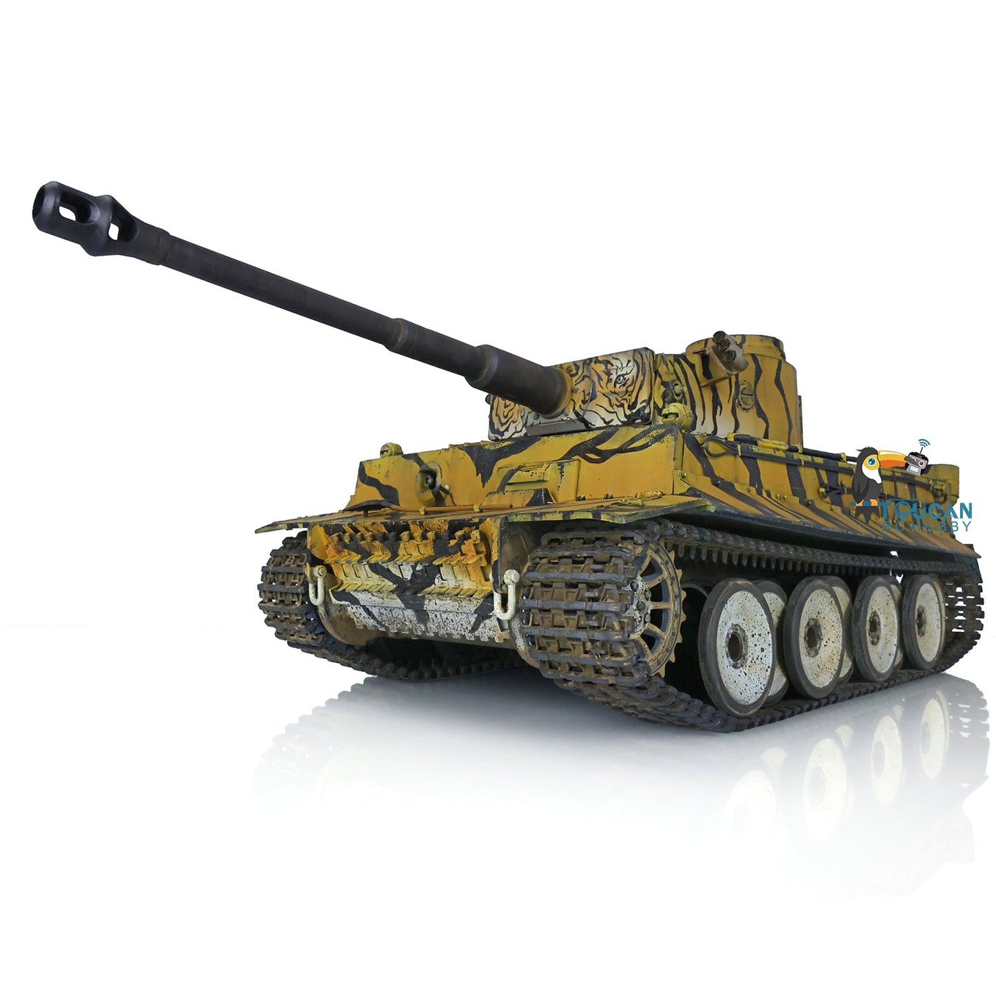 TOUCAN RC HOBBY Henglong 1/16 TK7.0 Plastic German Tiger I Panther RTR RC Tank 3818/3819 360 Degrees Turret Infrared Combat BB Sounds Lights Smoke Model