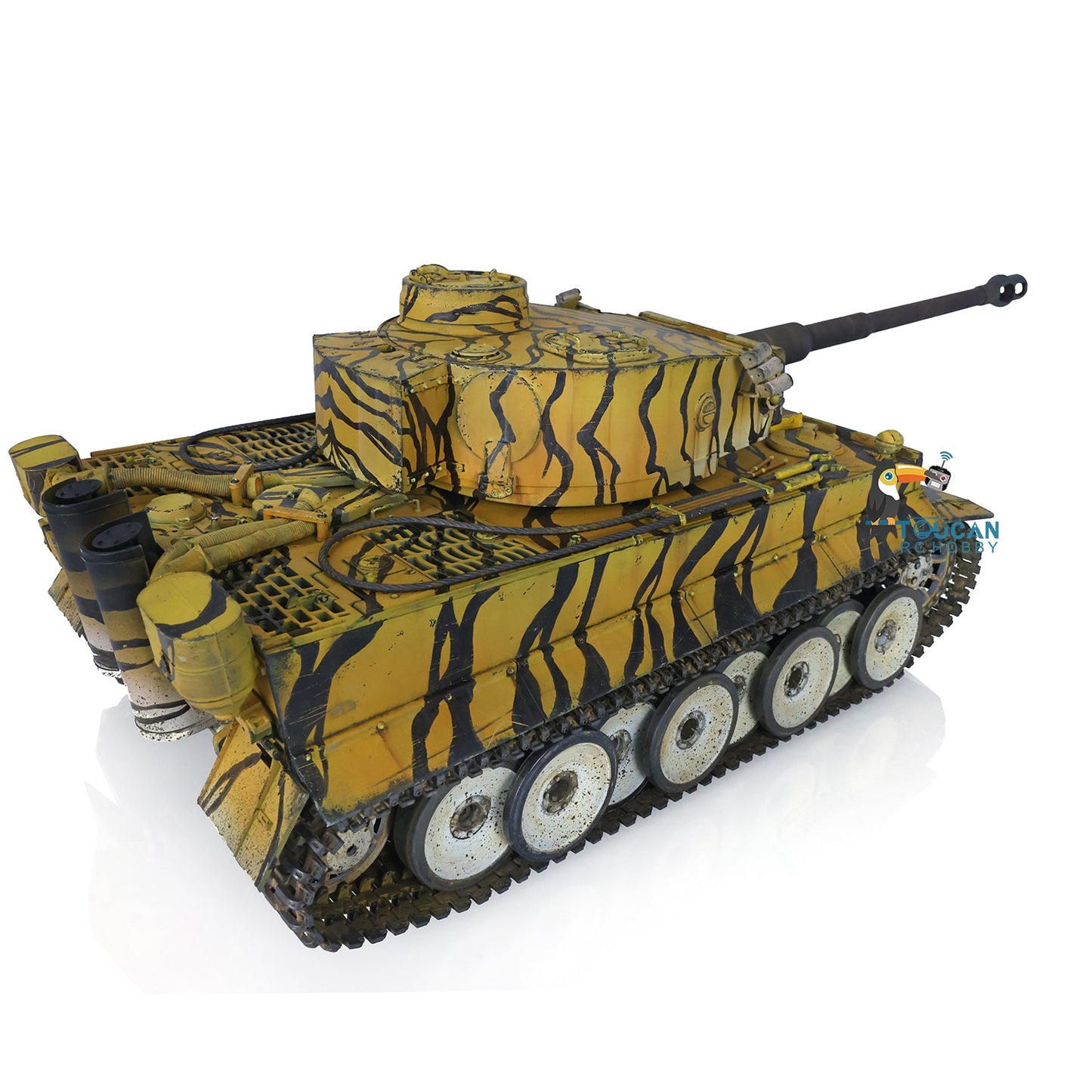 TOUCAN RC HOBBY Henglong 1/16 TK7.0 Plastic German Tiger I Panther RTR RC Tank 3818/3819 360 Degrees Turret Infrared Combat BB Sounds Lights Smoke Model