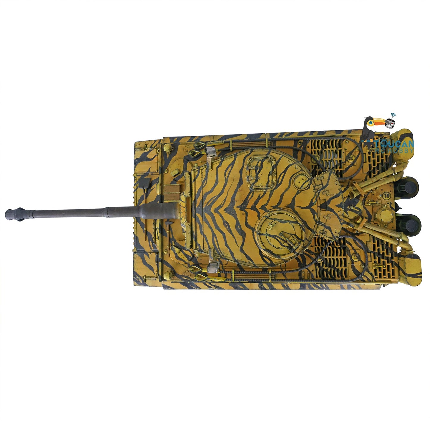 TOUCAN RC HOBBY Henglong 1/16 TK7.0 3818 Tiger I RTR RC Tank FPV 360 Degrees Turret Barrel Recoil Smoke Metal Tracks Sprockets Idlers Road Wheels Hand Spray Painting Color