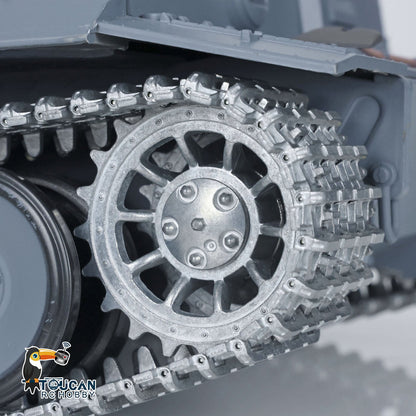 TOUCAN RC HOBBY Henglong 1/16 TK7.0 Promotion Tiger I RC Tank 3818 with Barrel Recoil 360 Degrees Turret IR Smoke Metal Tracks Sprockets Idlers Wheels
