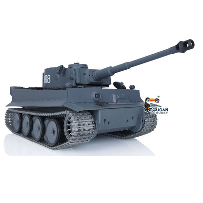 TOUCAN RC HOBBY Henglong 1/16 TK7.0 German Tiger I RTR RC Tank 3818 with 360 Degrees Turret Infrared Combat Smoke BB Unit Metal Tracks Sprockets