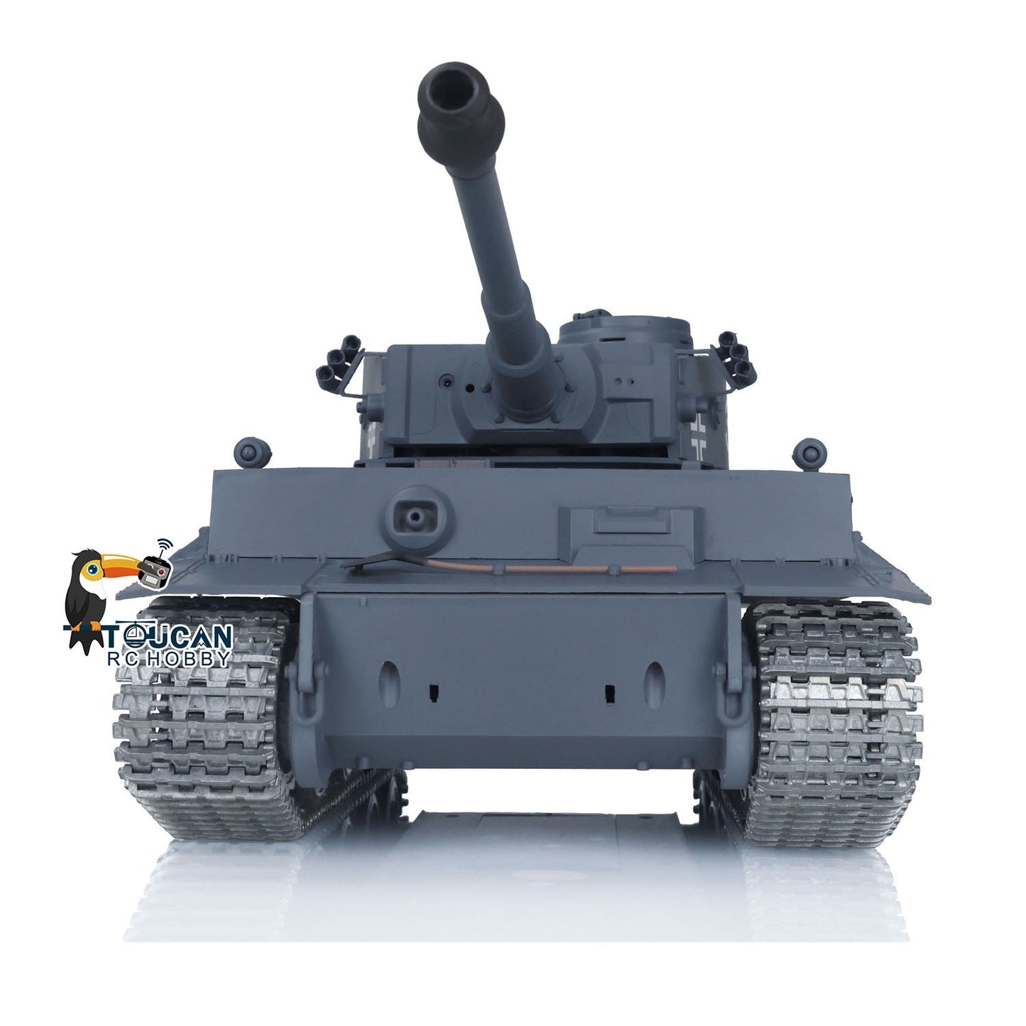 TOUCAN RC HOBBY Henglong 1/16 TK7.0 German Tiger I RTR RC Tank 3818 with 360 Degrees Turret Infrared Combat Smoke BB Unit Metal Tracks Sprockets