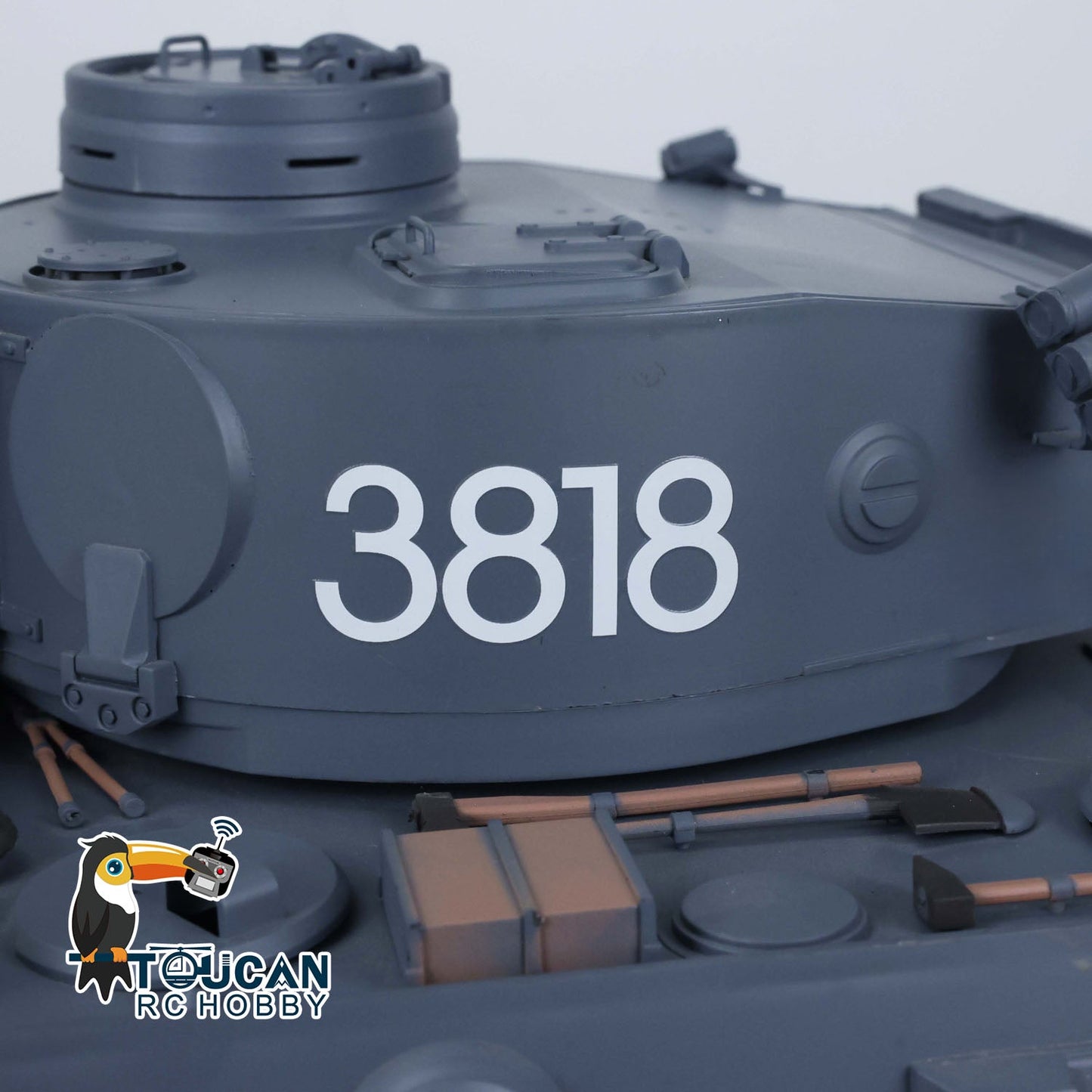 TOUCAN RC HOBBY Henglong 1/16 TK7.0 3818 Tiger I RTR RC Tank FPV 360 Degrees Turret Barrel Recoil Smoke Metal Tracks Sprockets Idlers Road Wheels Hand Spray Painting Color